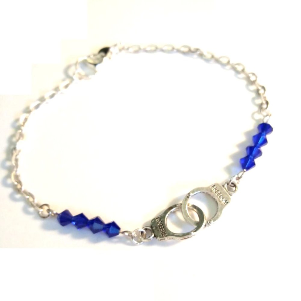 Thin Blue Line Police Awareness Support Bracelet